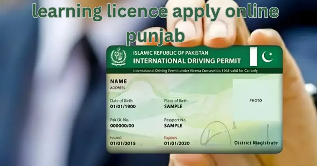 learning licence apply online punjab